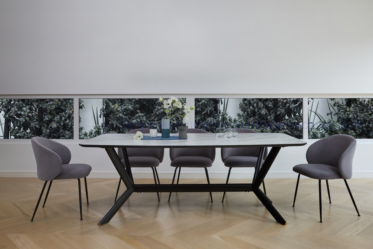 Luxury Nordic Modern Design Square Rectangle Marble Dining Table Sets 4 Seater 6 Chairs Dining Room Sets Furniture