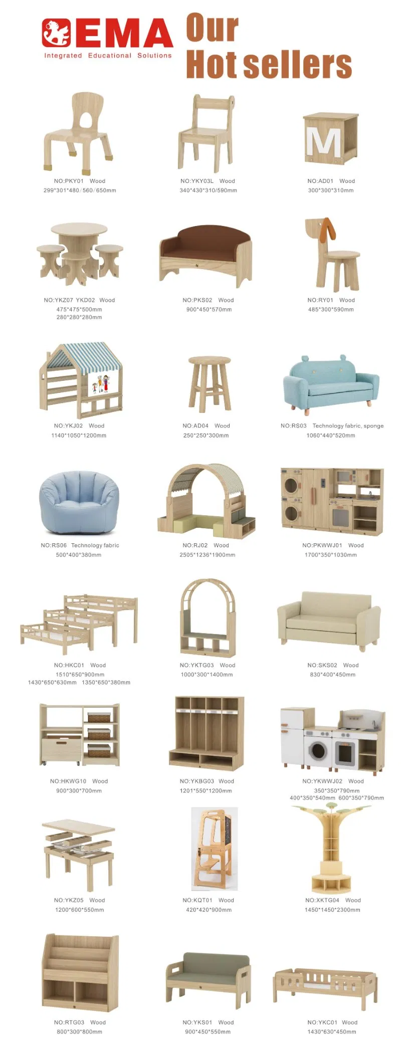 Wooden Montessori Furniture Details