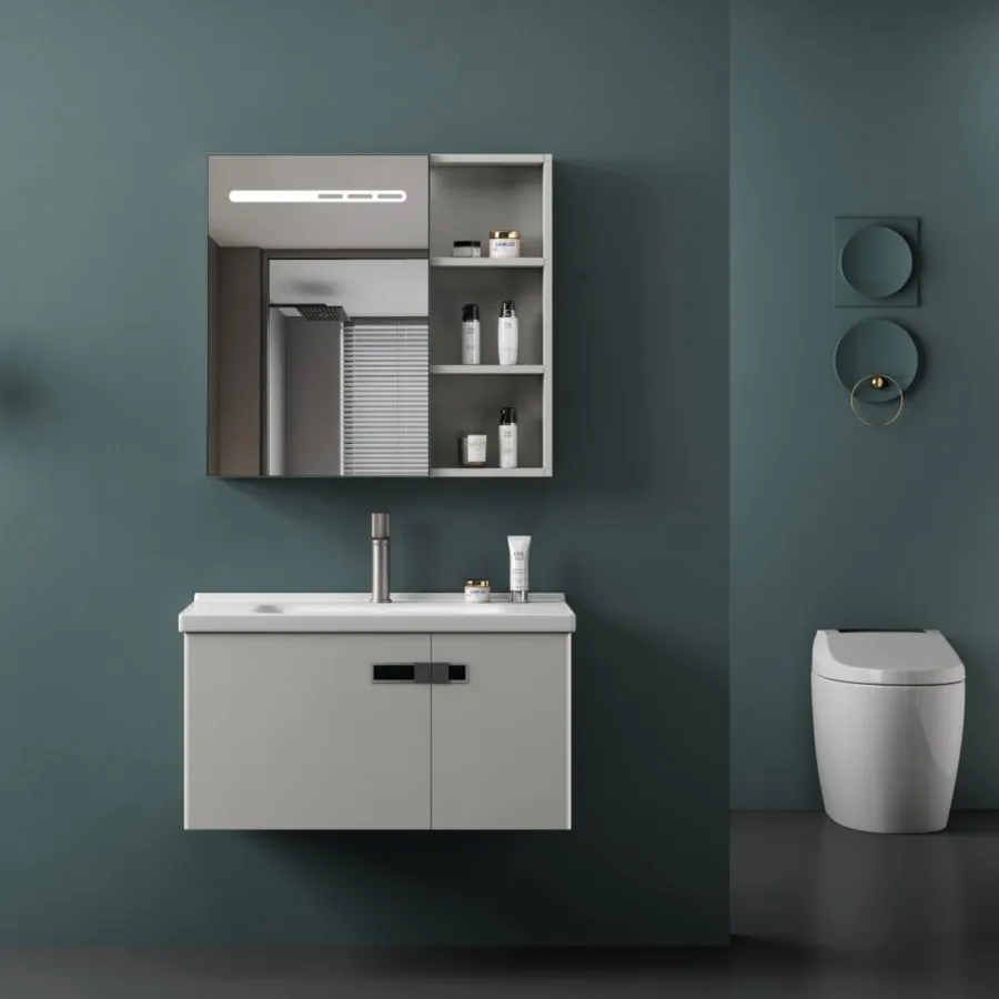 Sk-601 Deformation Resistant High Storage Capacity Wall-Mounted Floating Bathroom Vanity