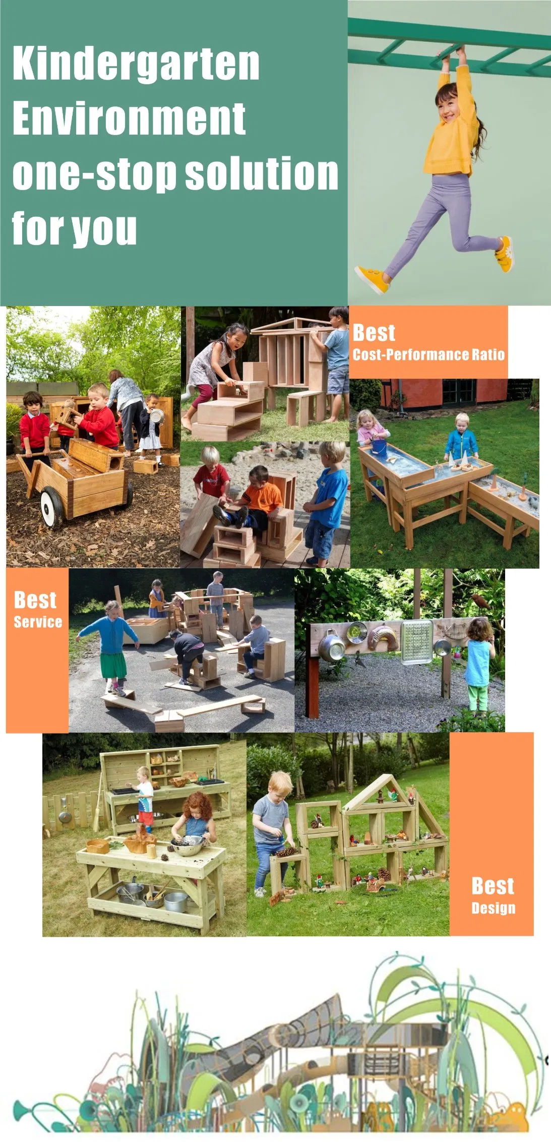 Outdoor Kids Play Area Equipment