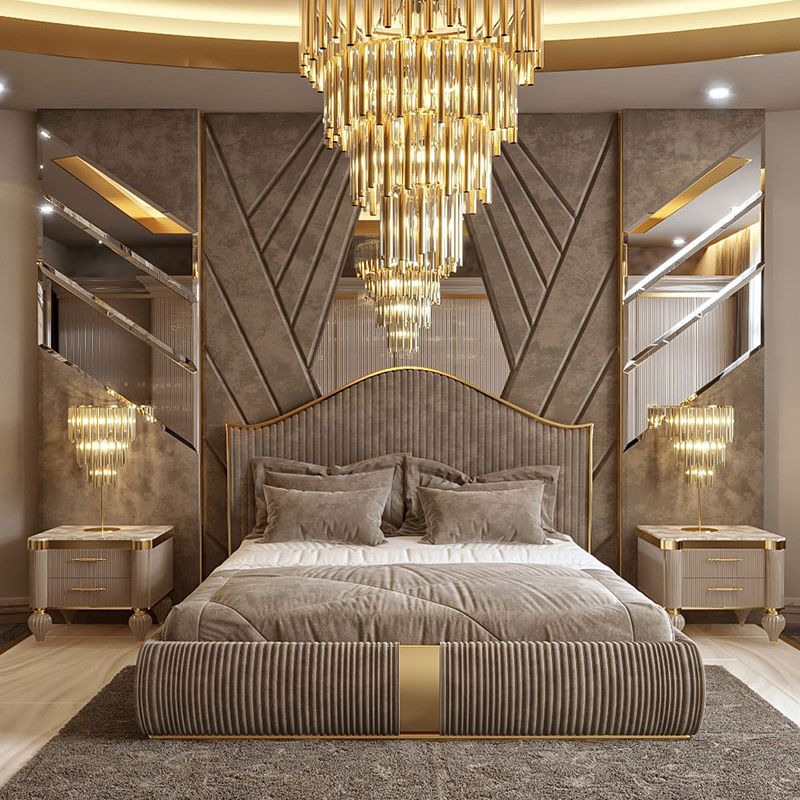 Bilido Casa One-Stop Shop Modern Hotel Bedroom Bed Set Furniture Durable Wooden Living Room Sofa Chinese Foshan Furniture Customized Hospitality Luxury