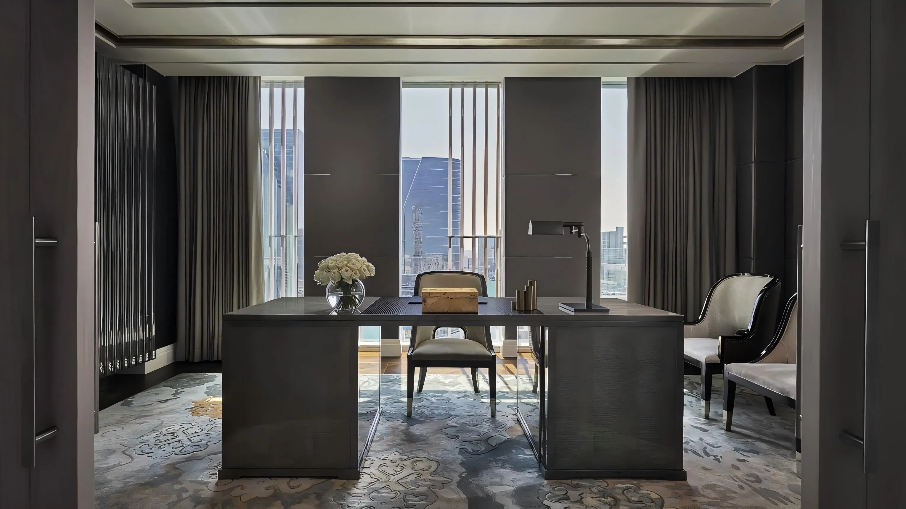 Hospitality Furniture Modern Hotel Suite Bedroom Living Room Wooden Hotel Writing Desk
