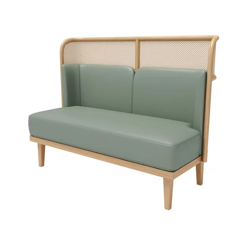 Nordic Style Modern Foshan Wholesale Table and Chair Set Solid Wood/Wooden Leather Restaurant Sofa Booth Furniture for Cafe Coffee Shop