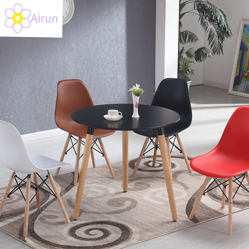 Modern Nordic Design Dining Room Furniture Wood Dining Table Set for Home Apartment Restaurant