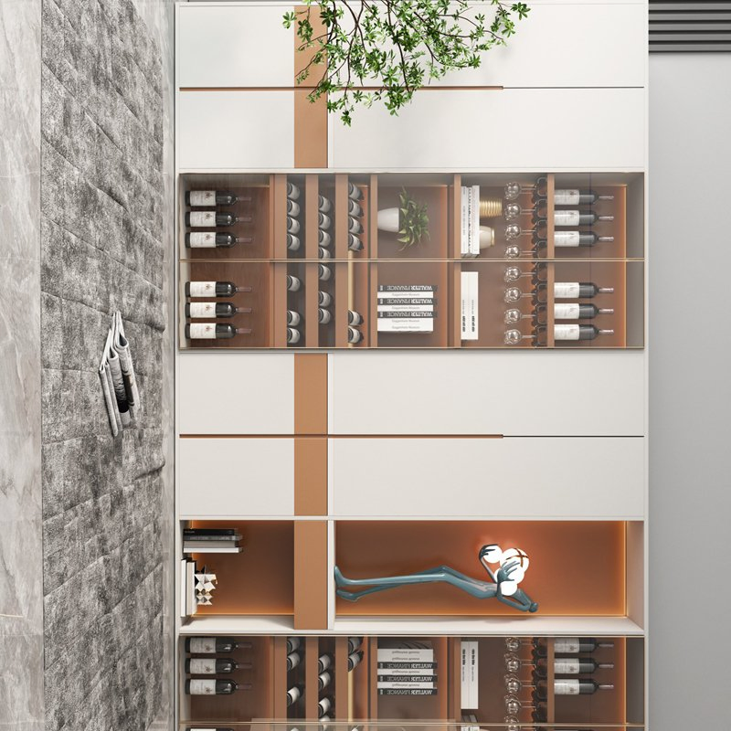 Factory Wooden LED Glass Display Kitchen Wine Side Cabinets Living Room Furniture Wine Cellar Refrigerator Cabinet with Cooling System Cigar Storage Cabinet