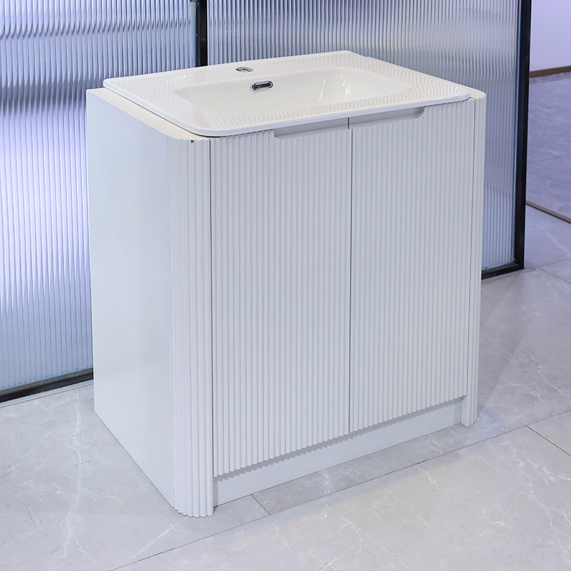 Fashion Design Paint Finished Wave Panel Premium Vanity Unit Bathroom Furniture