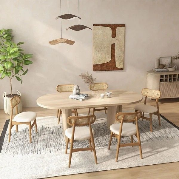 Modern Dining Room Furniture Set Wooden Dining Table with Chairs