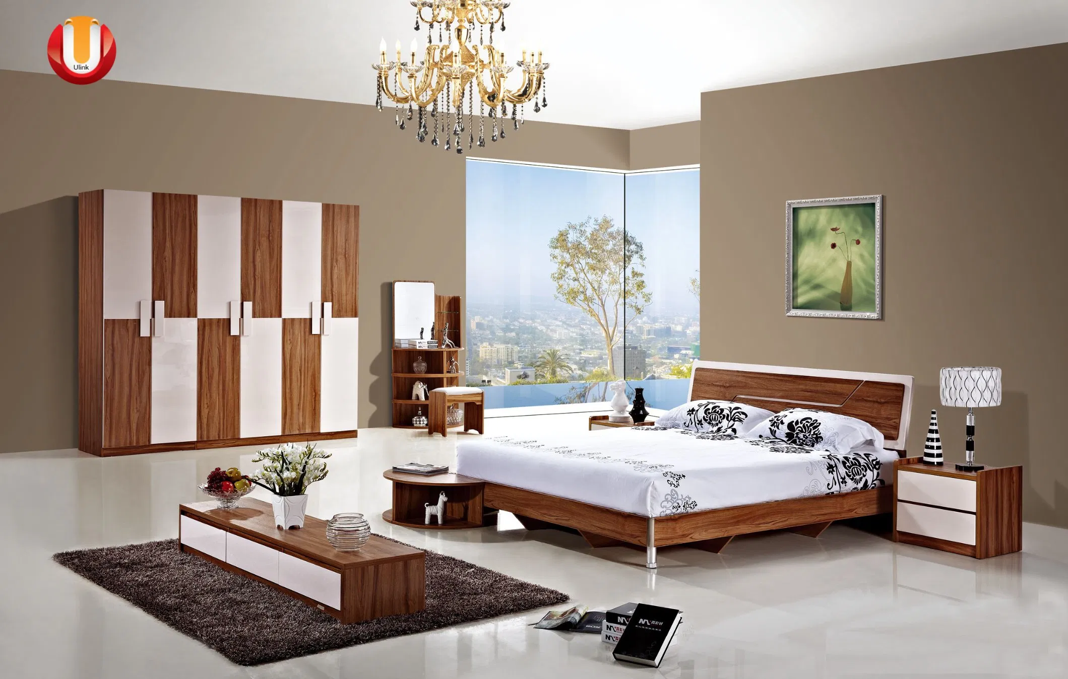 Custom Factory Modern 5 Star Hotel Room Decor Ideas Luxury Interior Design Wooden Bedroom Furniture Set