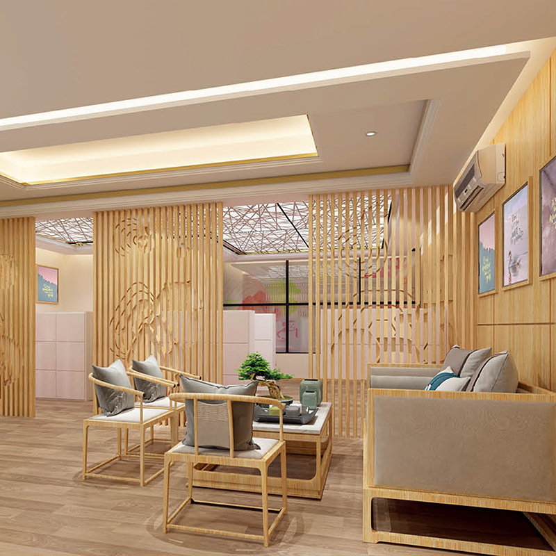 Elderly Activity Center Public Area Dining Room Tables Set Antibacterial Healthcare Hospital Wooden Furniture