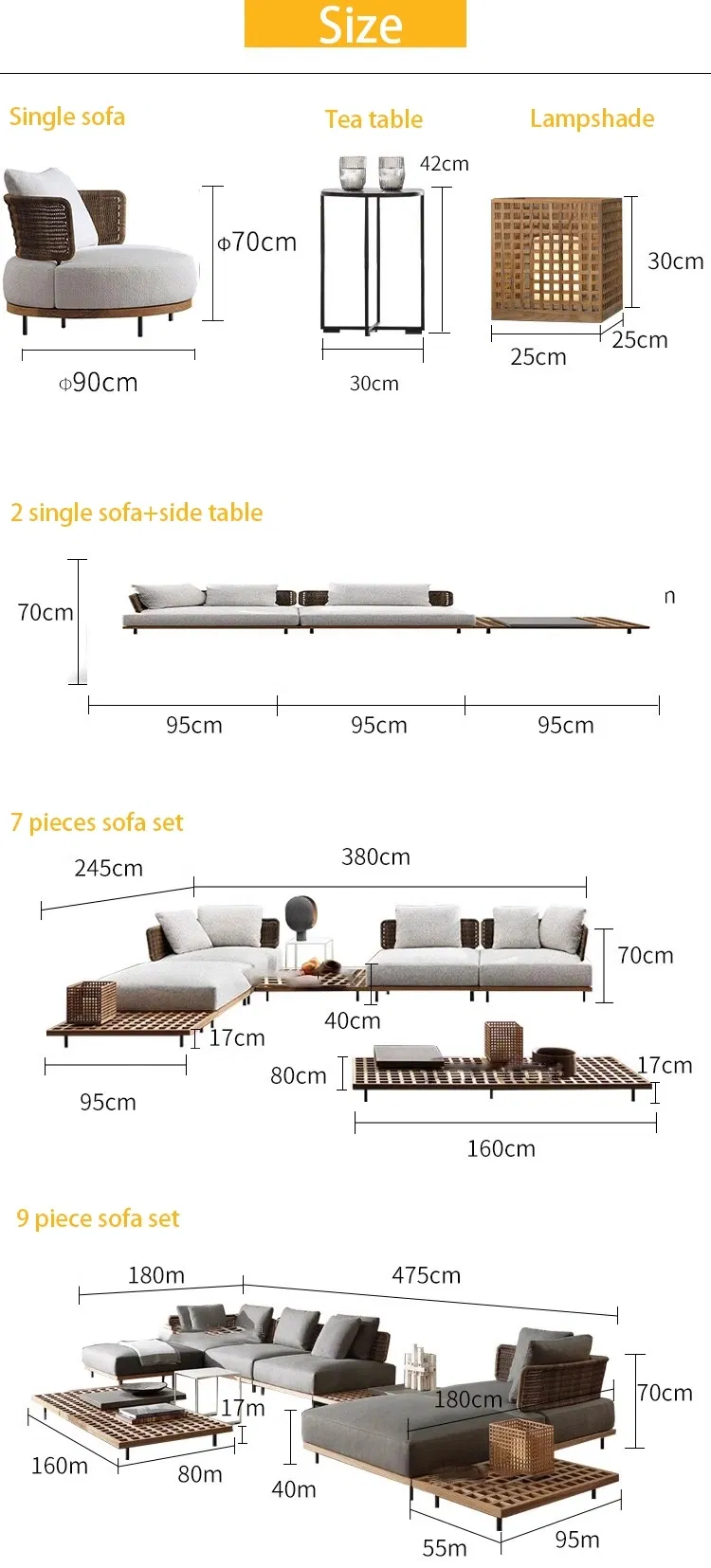 Wood Patio Sofa View
