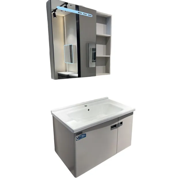 Sk-601 Deformation Resistant High Storage Capacity Wall-Mounted Floating Bathroom Vanity