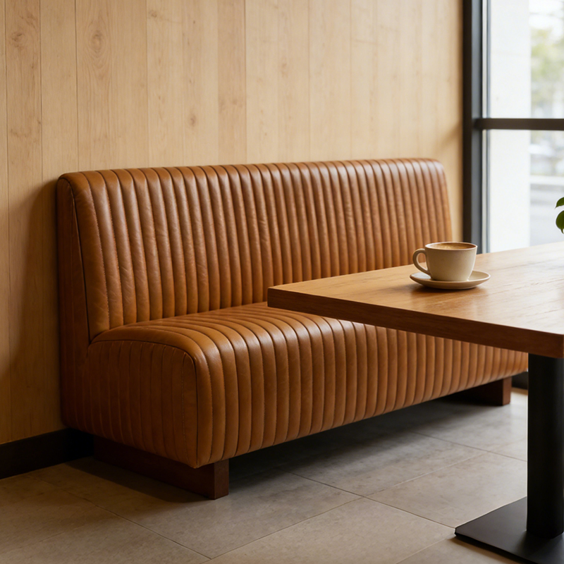 Retro Commercial Restaurant Furniture Booth Seating with Table and Chair Set for Cafe Bistro Restaurant