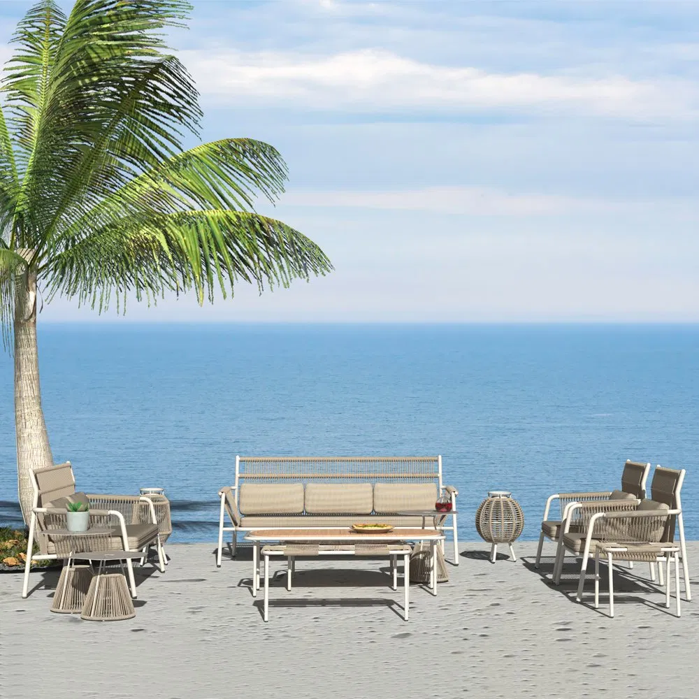 Aluminum Luxury Outdoor Furniture for Patio Garden Lounge Sectional Couch