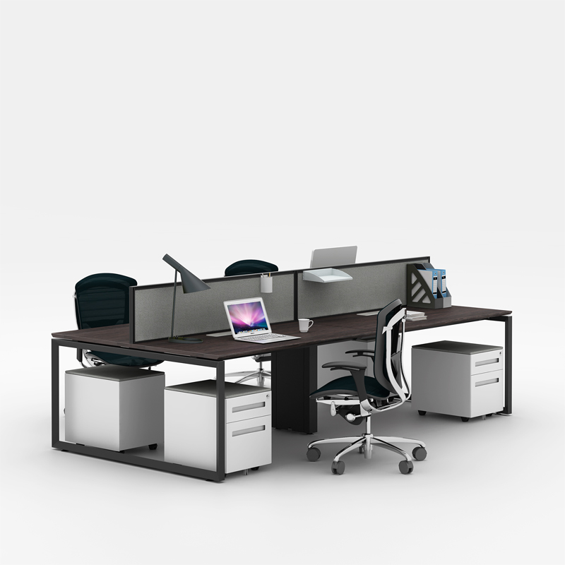 Factory Price Staff Metal Table Modern 4 Person Workstation Desk Coworking Office Furniture