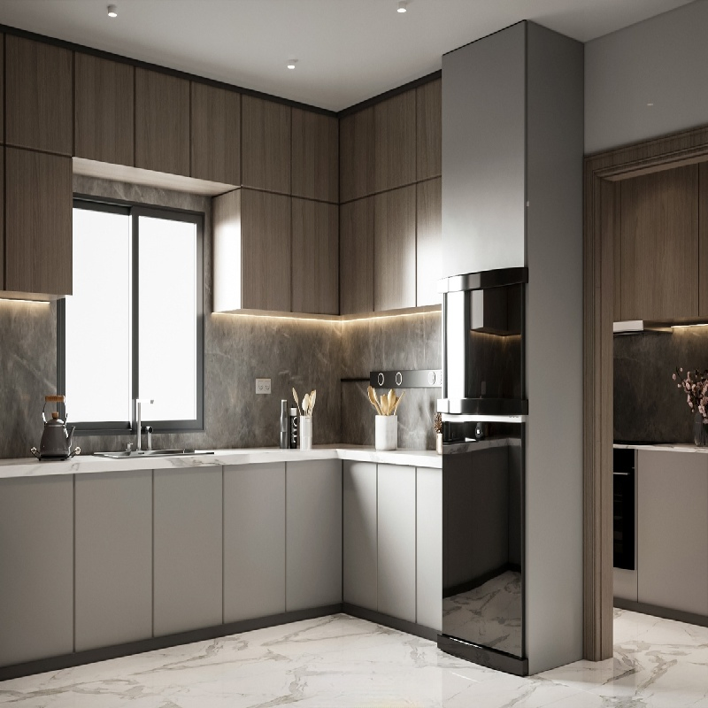 Shenzhen Customized Lacquer Kitchen Furniture with Best Sense Trademark