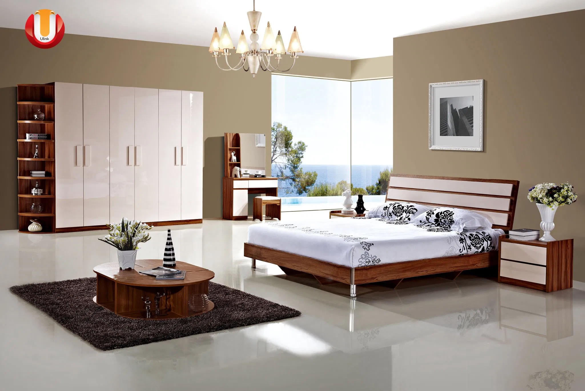 Custom Factory Modern 5 Star Hotel Room Decor Ideas Luxury Interior Design Wooden Bedroom Furniture Set
