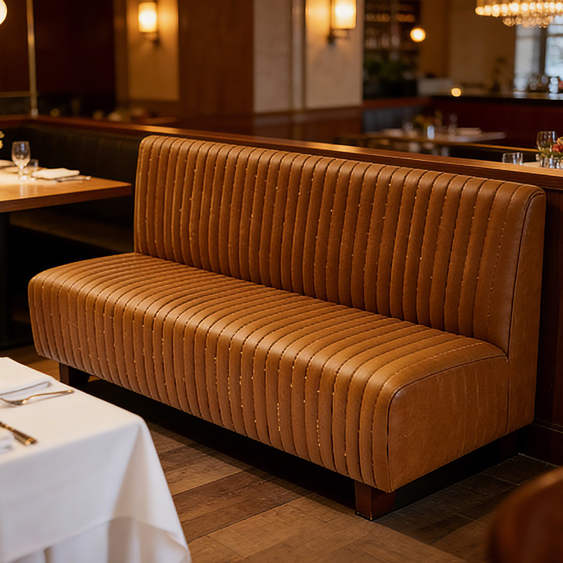 Retro Commercial Restaurant Furniture Booth Seating with Table and Chair Set for Cafe Bistro Restaurant