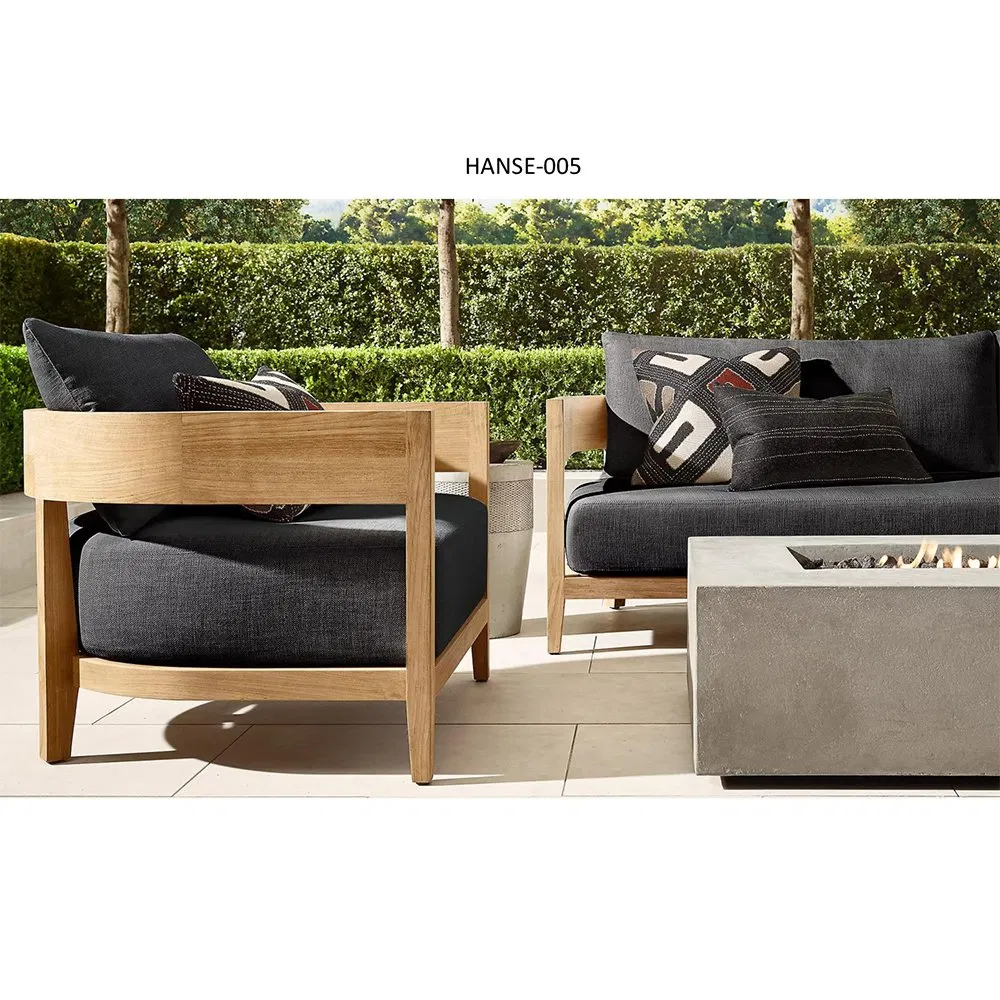 Best Seller Sofa Set Modern Sectional Rustic Wooden Patio Garden Sofa Wood Outdoor Furniture