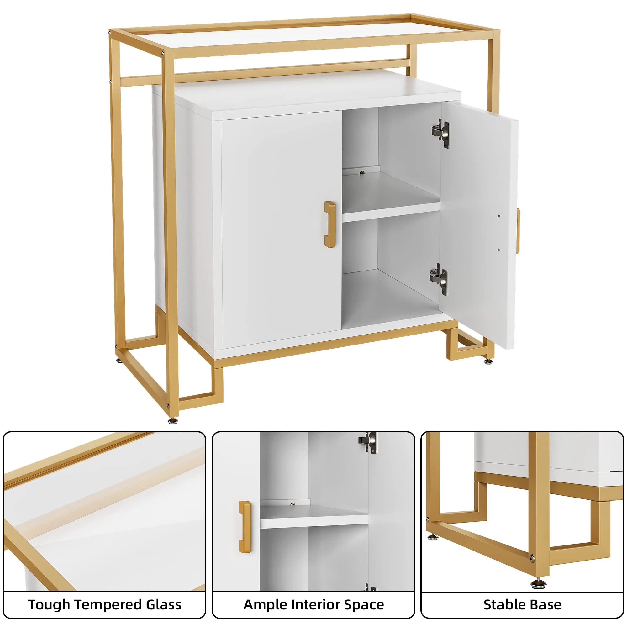 Cabinet, for Kitchen, Bedroom, Hallway, Entryway, Office, White