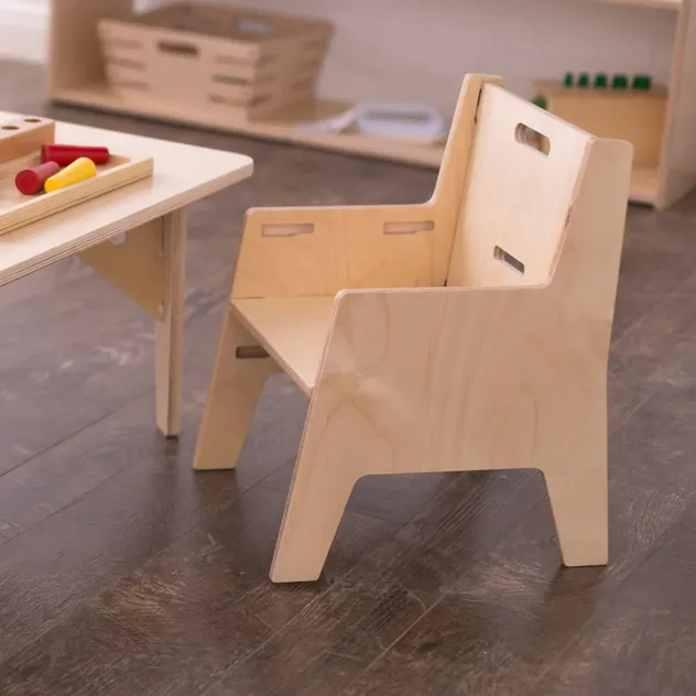 Montessori Natural Wood Stool