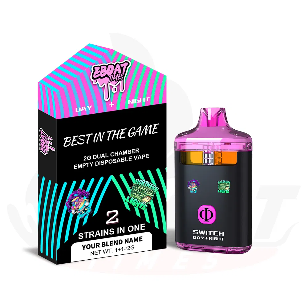 Eboat Times Postless Dual Flavor Chamber Carts 0.5ml+0.5ml/1g+1g Disposable Aio Live Resin Rosin Empty Disposable Hardware Ceramic Wholesale I Vape