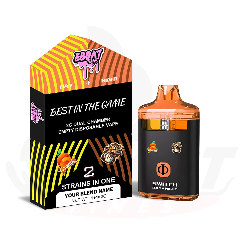 Eboat Times Postless Dual Flavor Chamber Carts 0.5ml+0.5ml/1g+1g Disposable Aio Live Resin Rosin Empty Disposable Hardware Ceramic Wholesale I Vape