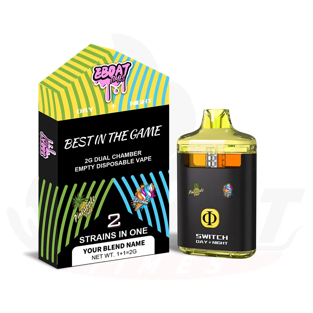 Eboat Times Postless Dual Flavor Chamber Carts 0.5ml+0.5ml/1g+1g Disposable Aio Live Resin Rosin Empty Disposable Hardware Ceramic Wholesale I Vape