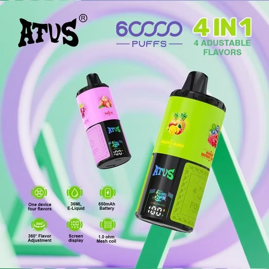 Germany Hot Ship Rotating 4in1 System Four Flavors 5% Nicotine Atvs Vape Cartridge with Adjustable Airflow and Custom Logo E Vape Wholesale Disposable Vape