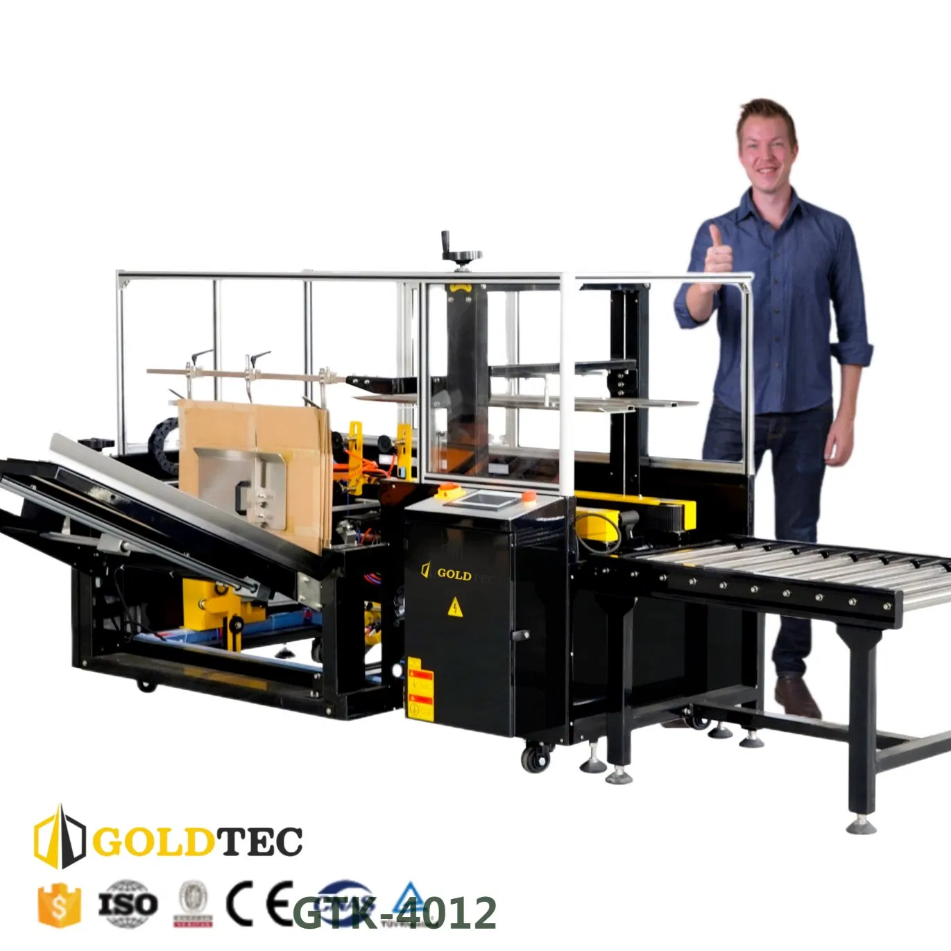 Advanced Black Color Packaging Solution with Bottom Seal Folding, Box Case Carton Erection, and Automated Capabilities