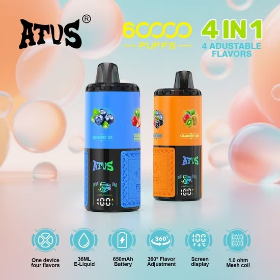 Germany Hot Ship Rotating 4in1 System Four Flavors 5% Nicotine Atvs Vape Cartridge with Adjustable Airflow and Custom Logo E Vape Wholesale Disposable Vape