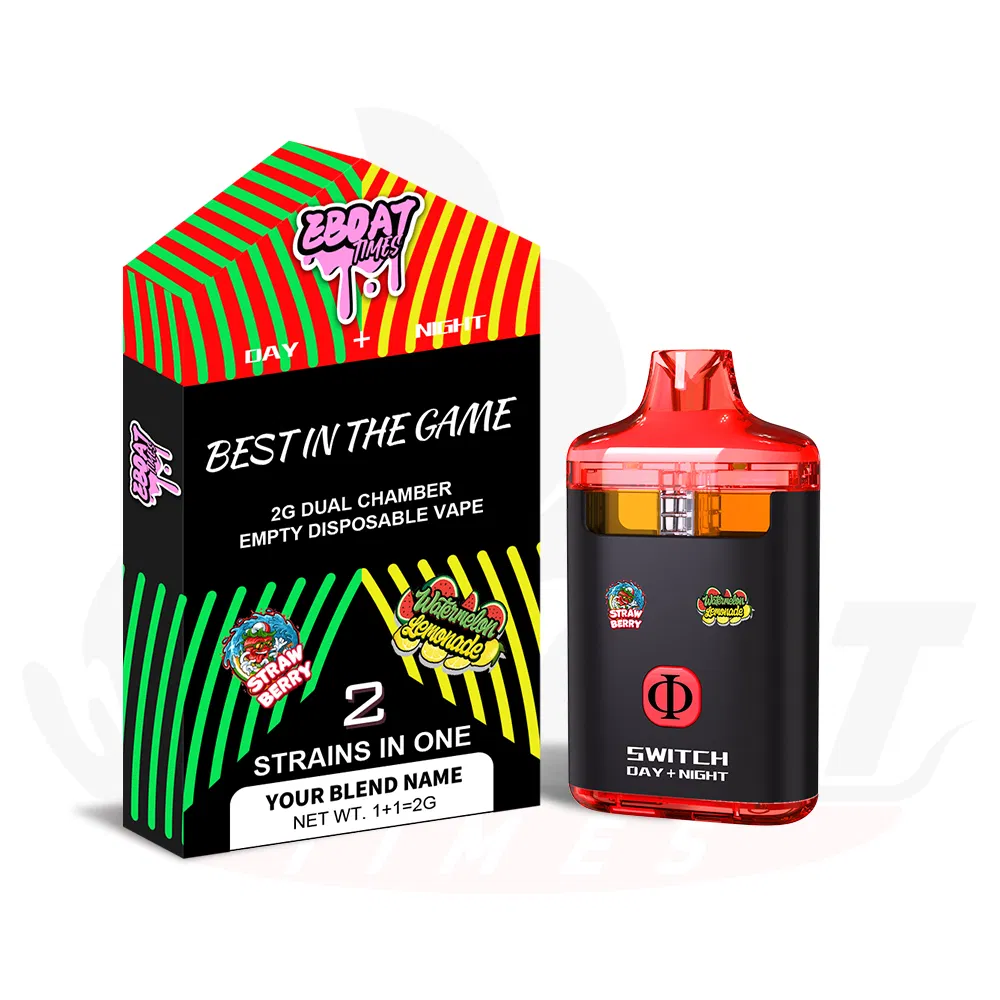 Eboat Times Postless Dual Flavor Chamber Carts 0.5ml+0.5ml/1g+1g Disposable Aio Live Resin Rosin Empty Disposable Hardware Ceramic Wholesale I Vape