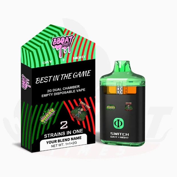 Eboat Times Postless Dual Flavor Chamber Carts 0.5ml+0.5ml/1g+1g Disposable Aio Live Resin Rosin Empty Disposable Hardware Ceramic Wholesale I Vape