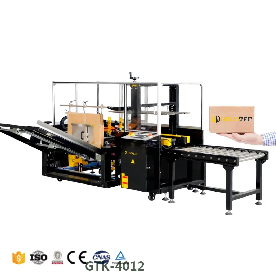 Black Color Fully Automated Bottom Seal Folding, Box Case Carton Erection, and Packaging Solution