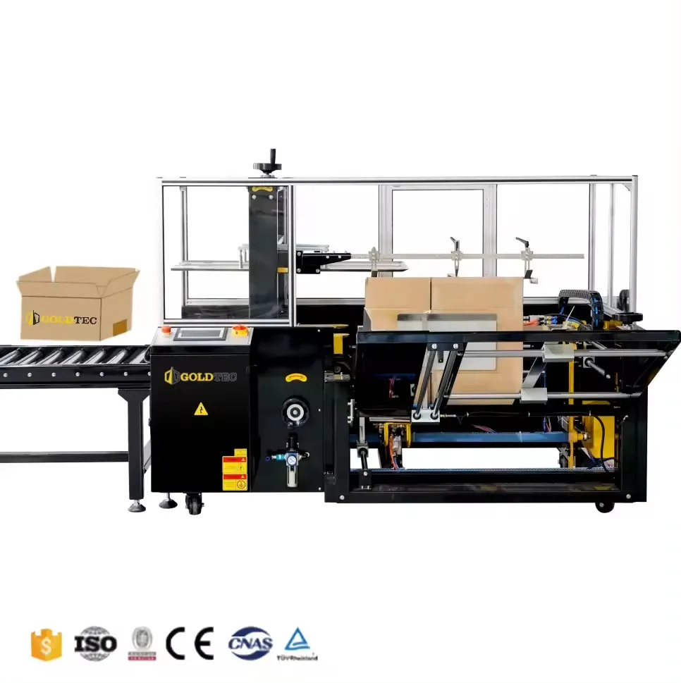 Automatic bottom seal folding box case carton erector machine
