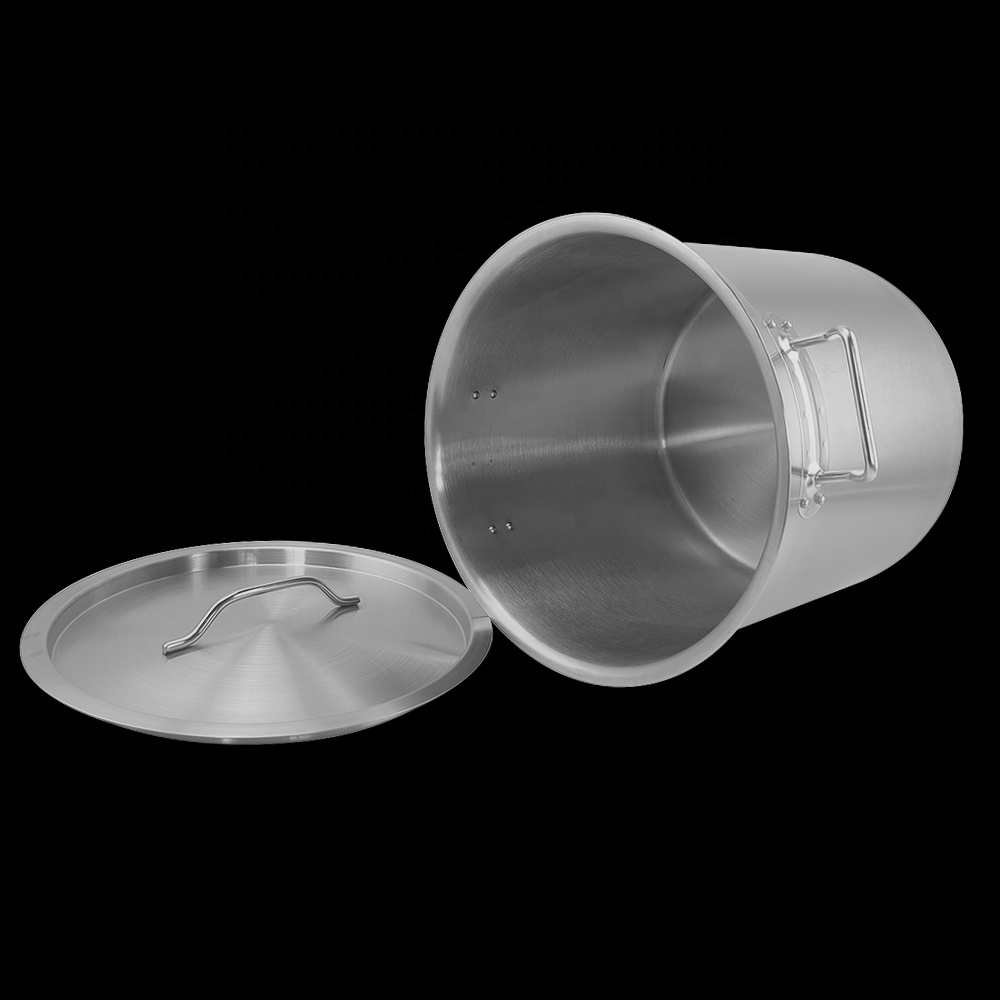 Restaurant Kitchen Commercial Soup Stock Pots Stainless Steel Heavy Duty Stock Pot