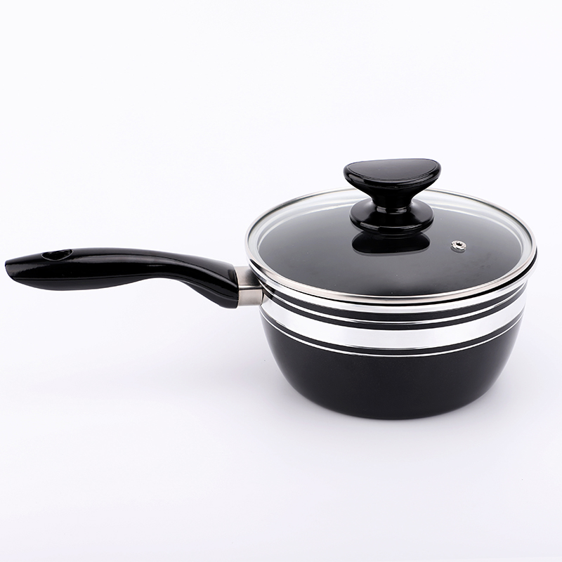 Wholesale 10PCS Black Nonstick Cooking Pot Set Frying Pan Casserole Non Stick Cookware