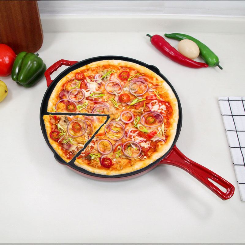Non Stick Enamel Cast Iron Frypan Frying Pan Skillet Kitchenware Cookware Cooker