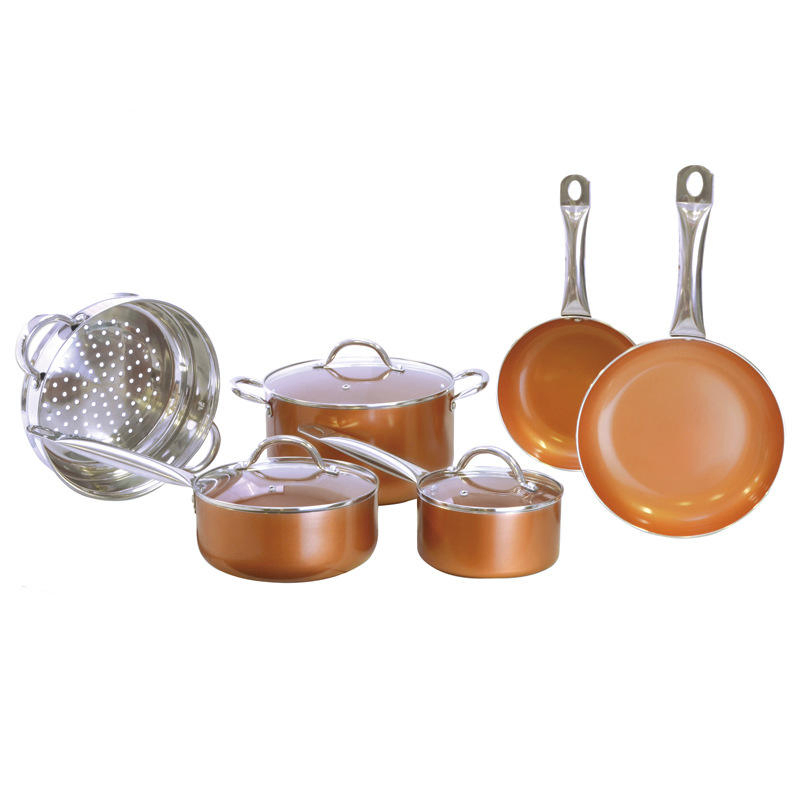 Stylish New Design Aluminum Cooking Pots and Copper Kitchen Cookware