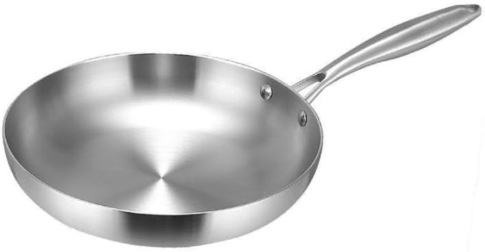 26cm Stainless Steel Frying Pan, Commercial Grade Skillet, Restaurant Kitchen Cookware