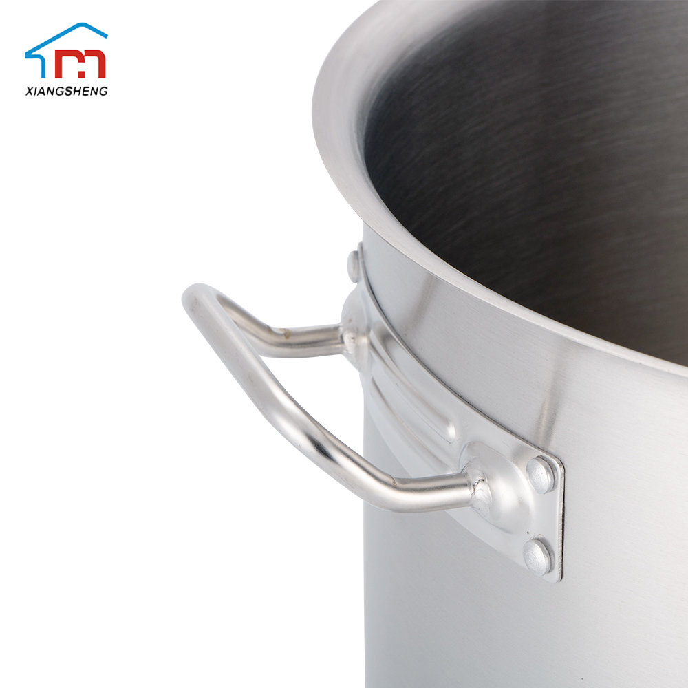 Xiangsheng Kitchenware 30L 304 Stainless Steel Stock Pot With Lid and Compound Bottom Cooking Pot