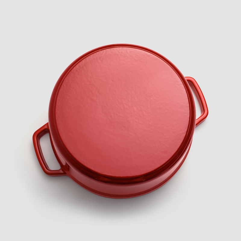 Classic Style 24Cm Enameled Cast Iron Cookware 9.5'' Cast Iron Dutch Oven Cast Iron Dutch Oven Set With Double Handle