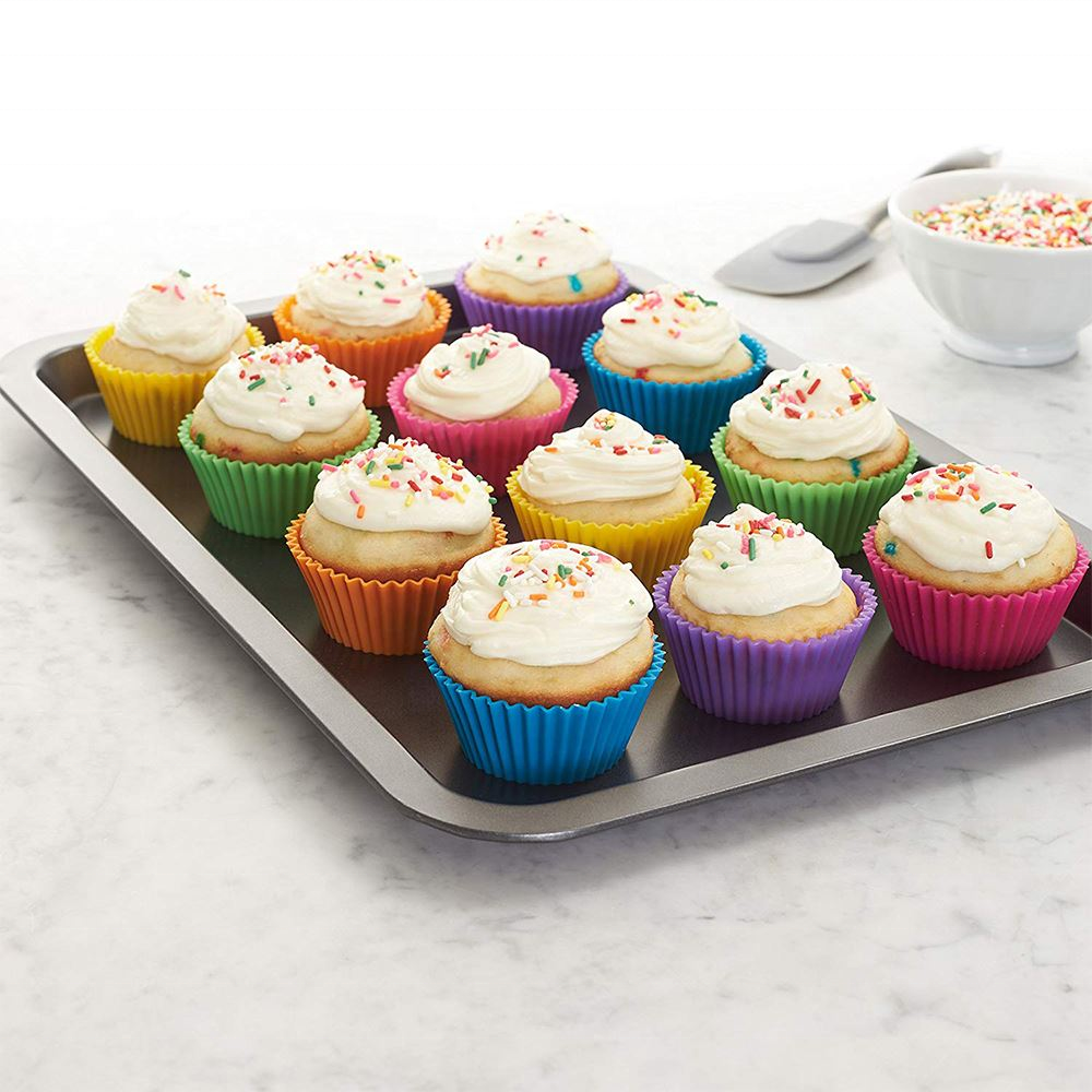 Food Grade Silicone Cupcake Mould Reusable Nonstick Pastry Muffin Mold Cake Tools