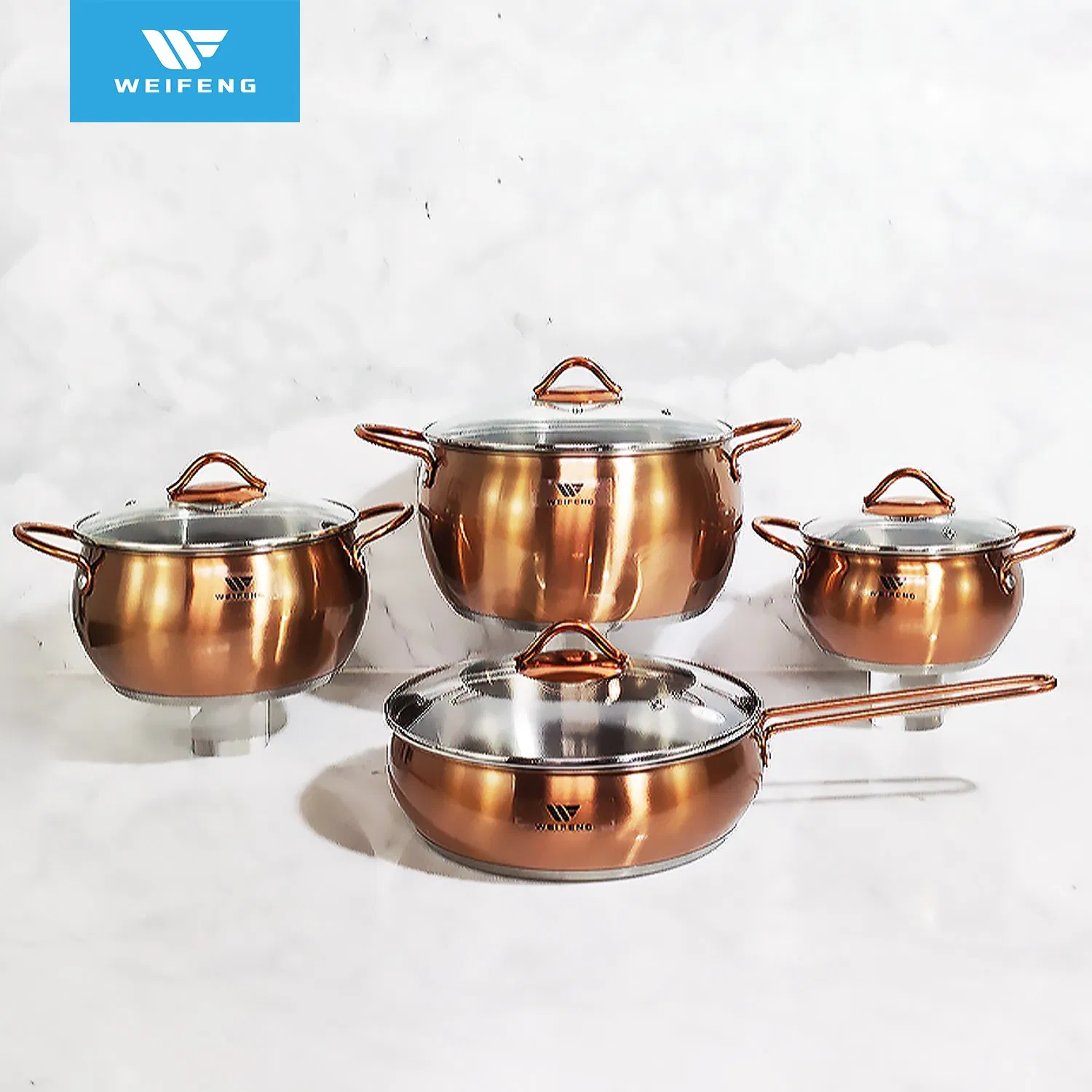 Kitchenware Copper Color Plated Apple Shape Stainless Steel Cookware