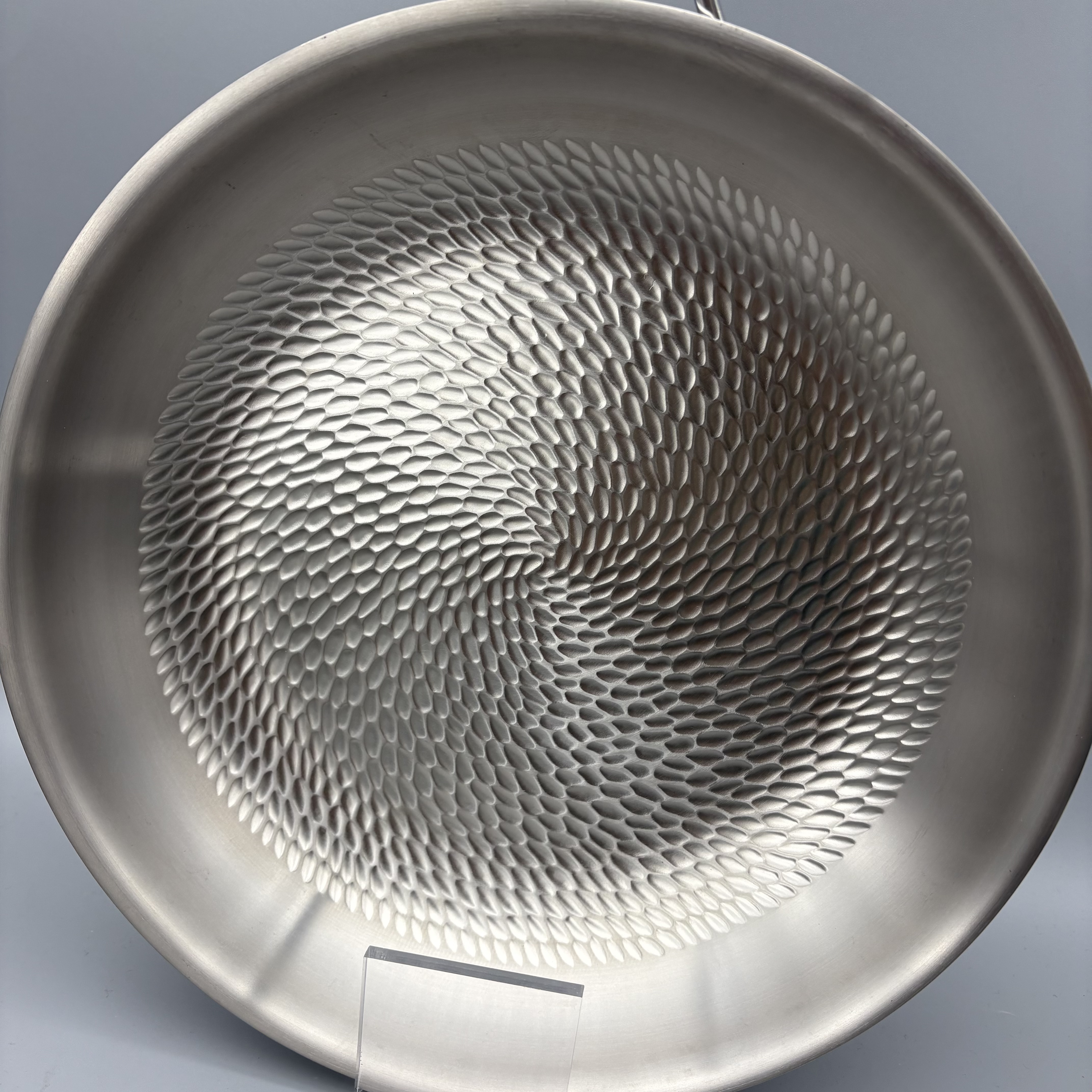 Titanium Wok Pan with Glass Lid, PFAS Free Pure Titanium Hammered Pro Pans, Kitchen Induction Compatible Stir Frying