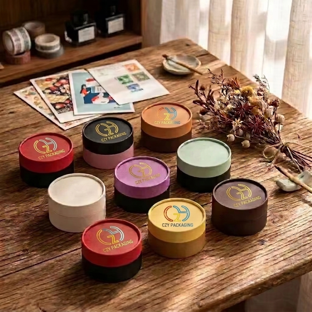 Food-Safe Baking Custom Four-Color Print, Specialty Paper Construction Cheese Cake Paper Tube Packaging