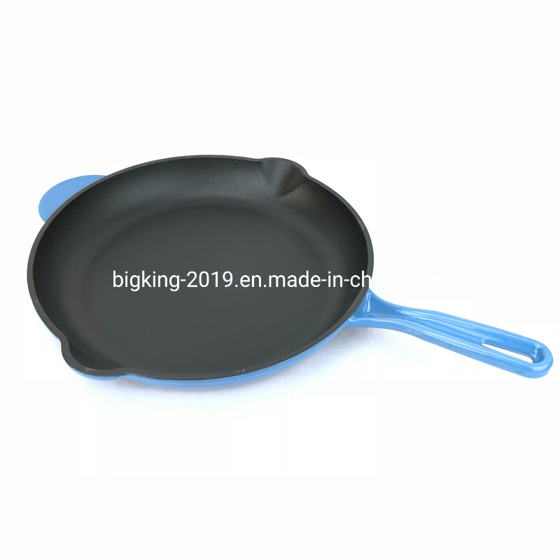 Enamel Cast Iron Round Skillet Cookware Top Quality