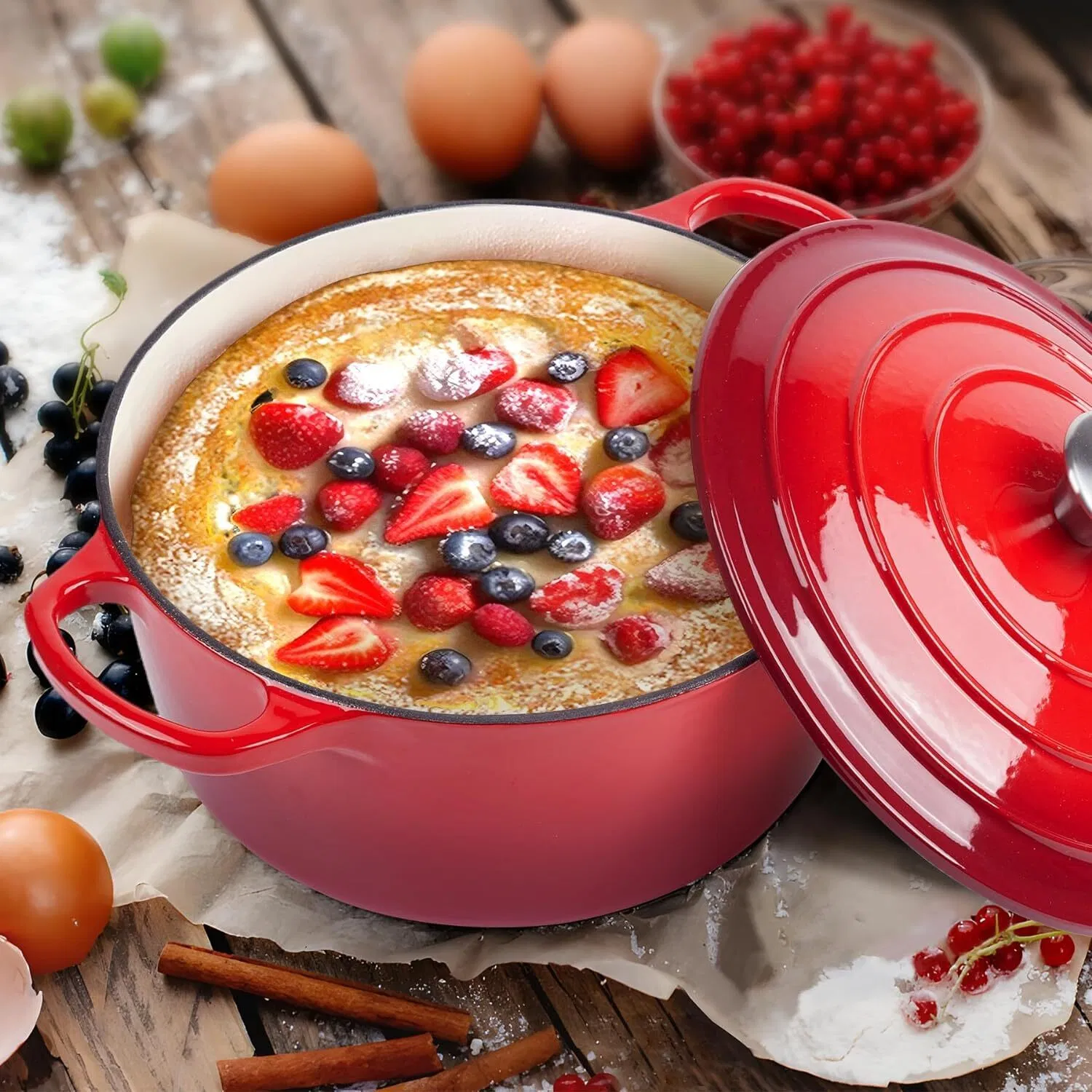 Multifunction Enameled Non Stick Stew Pot Dutch Oven Casserole Cast Iron Cookware