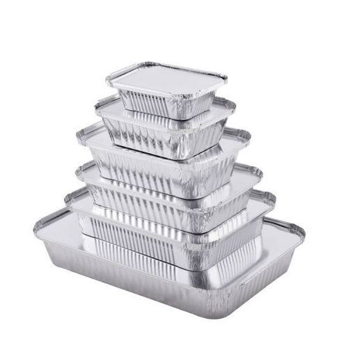 2.25LB Biodegradable Food Grade Foil Tray Aluminium Take Away Prefabricated Vegetable Packaging Food Packaging Foil Container