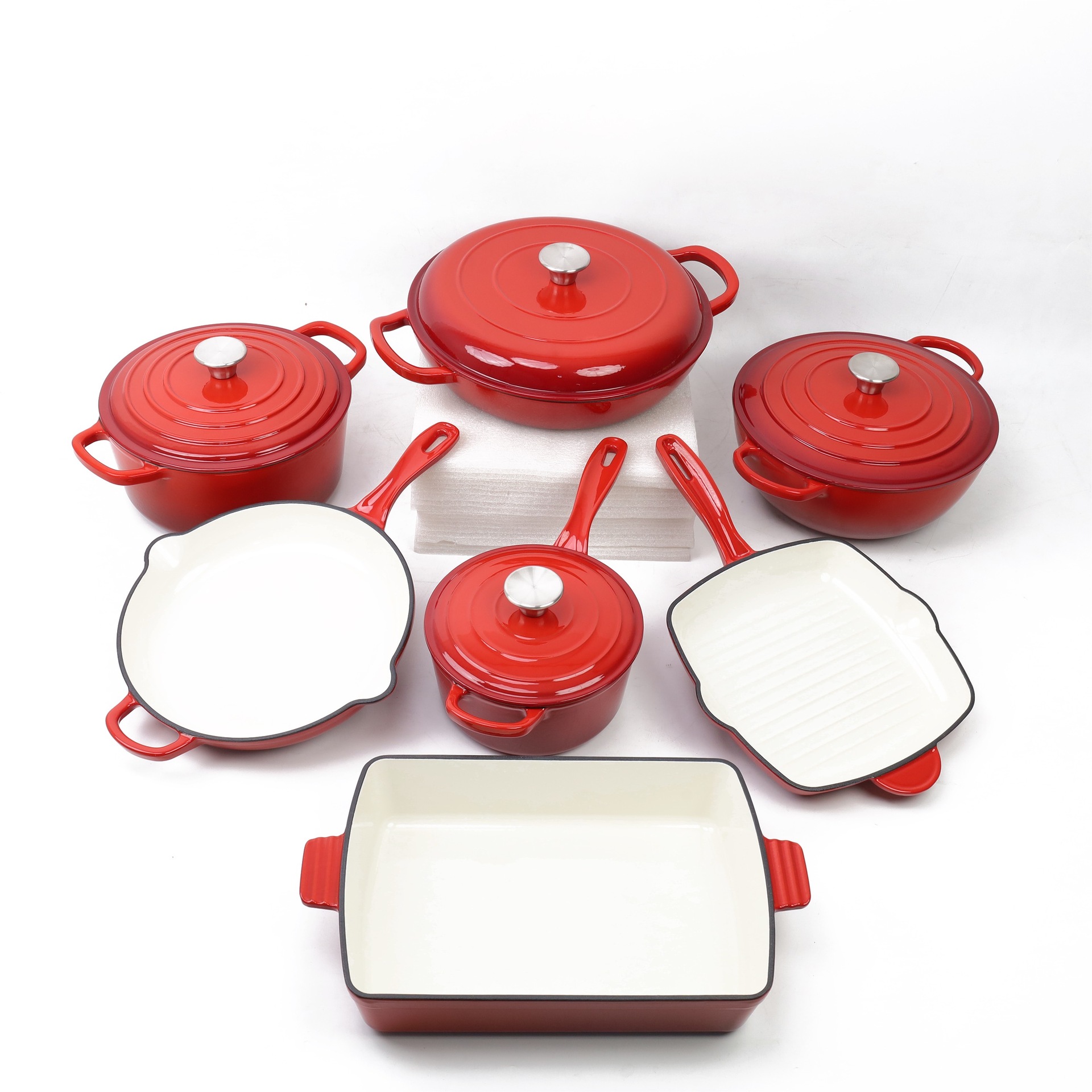 Enameled Cast Iron Dutch Oven Set