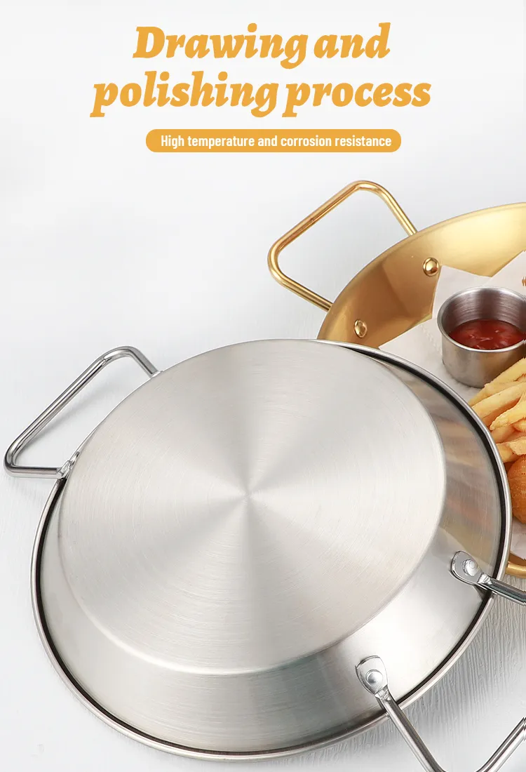 Camping Seafood Cooking Frying Pot Cookware Set Stainless Steel Binaural Saucepan